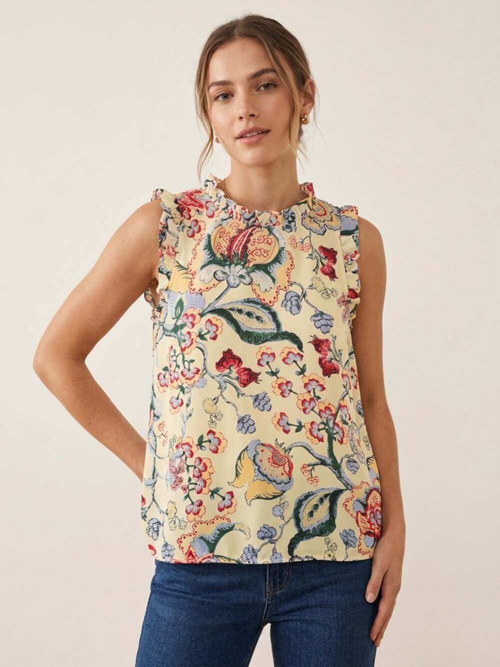 Paraphrase Floral Frill Tank